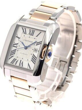 CARTIER Tank Anglaise MM W5310007 PG2 tone date Automatic Boy's Watch_849480
